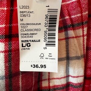 Girls plaid winter peasant top the children’s place size 10